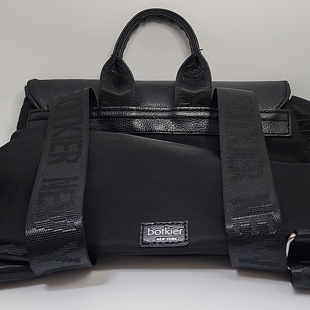 Botkier New York Trigger Mini Nylon Backpack Handbag, Faux Leather Upper